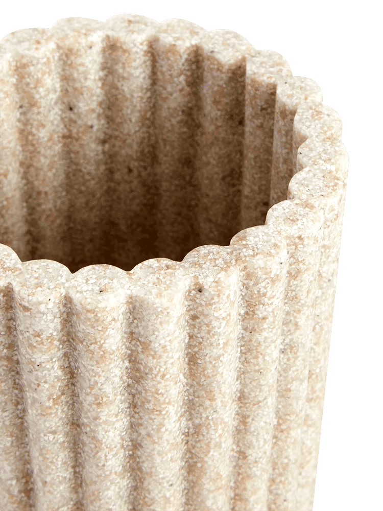 Decorative Resin Tumbler with Sandy Fluted Texture (1)