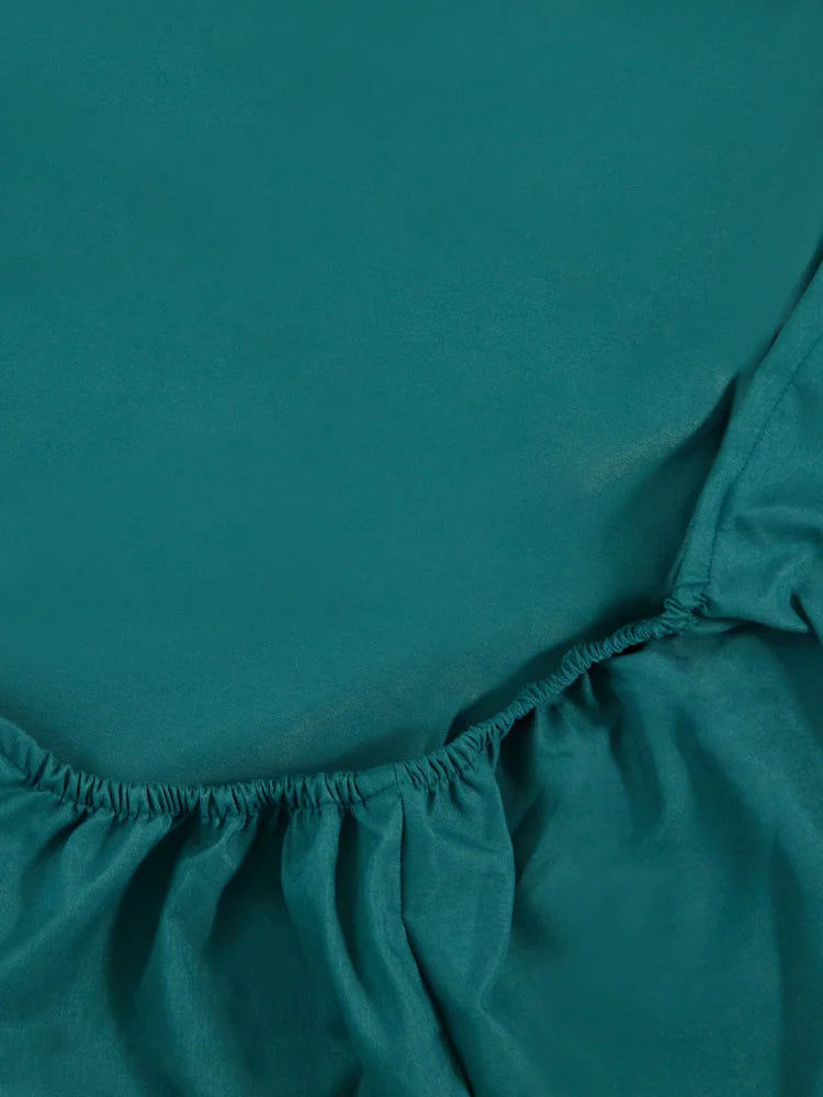 Teal Three Quarter Fitted Sheet (1)
