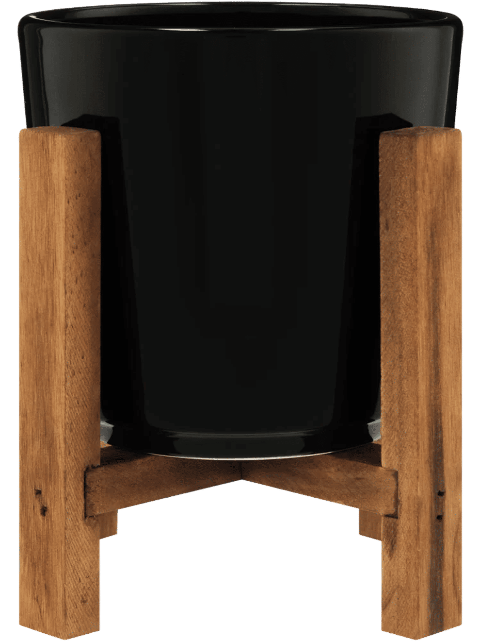 Small Black Pot On Stand