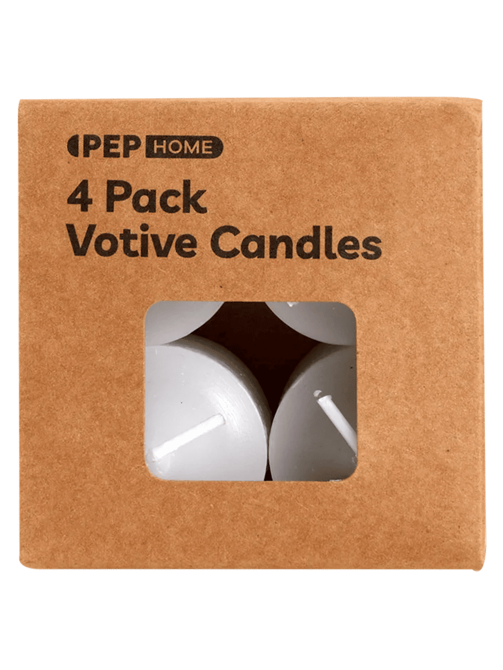White Wax Votive Candles 4 Pack