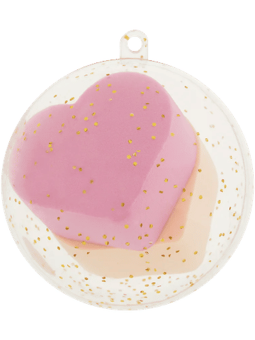 Christmas Bauble With Heart Makeup Sponges