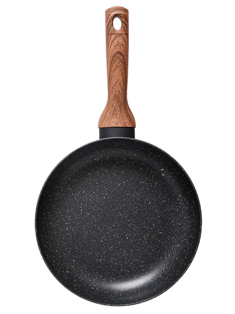 24cm Marble Non-Stick Frying Pan with Wood Effect Handle (1)
