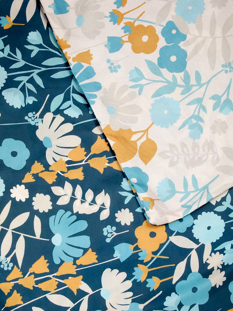 King Bed Deepwater Daisy Duvet Cover (1)