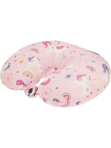 Kids Pink Unicorn Travel Neck Pillow