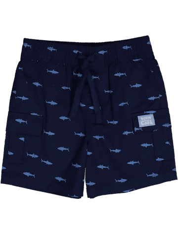 Blue Shark Print Shorts