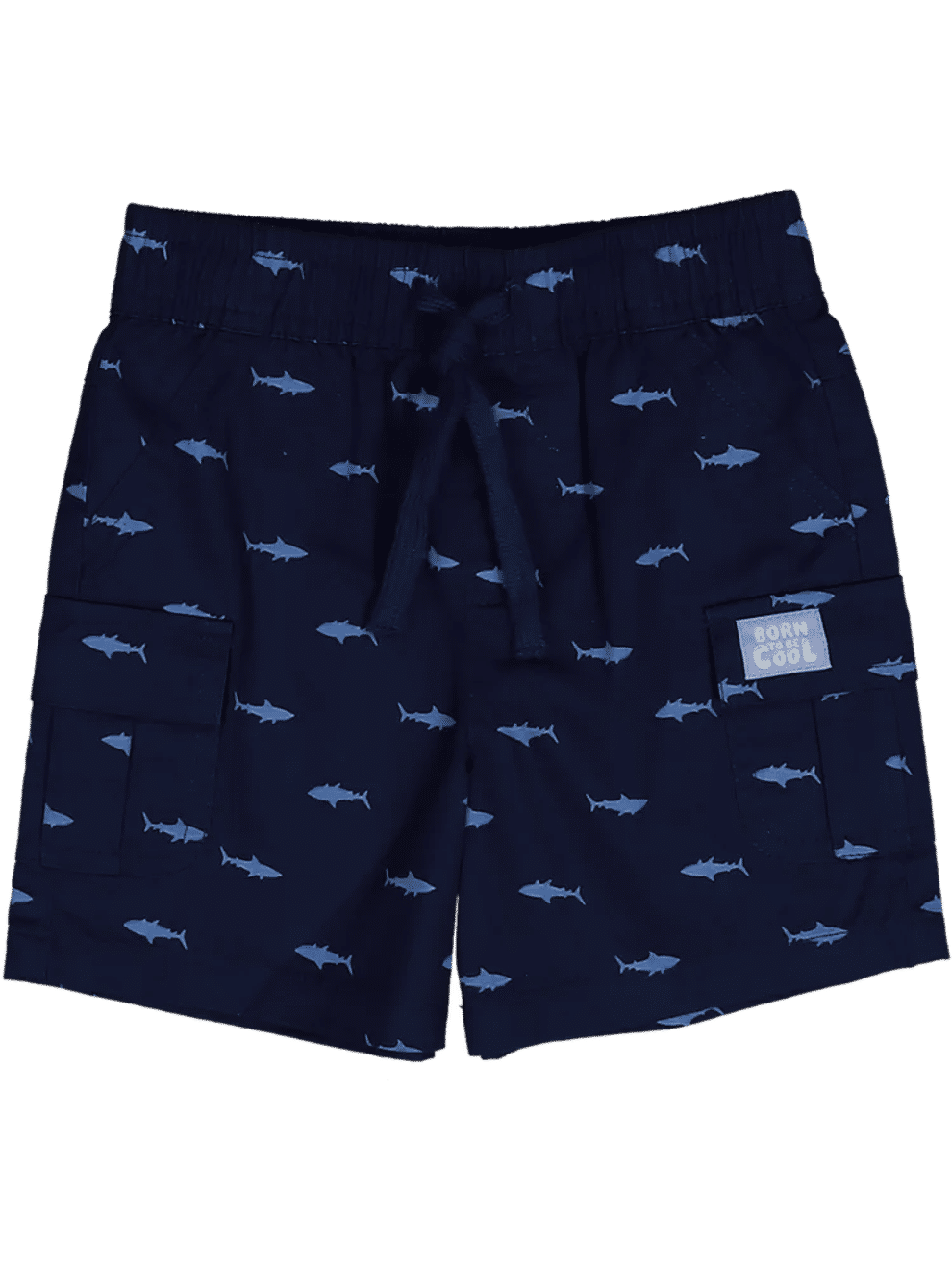 Blue Shark Print Shorts