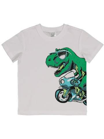 White Dino Graphic T-Shirt