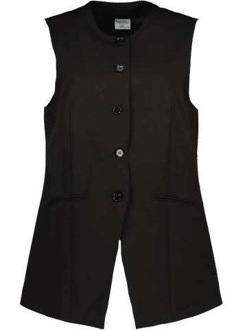 Black Sleeveless Smart Jacket