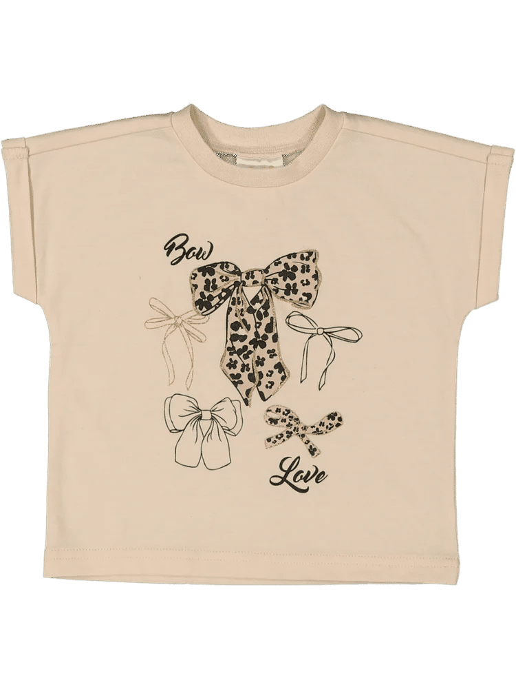 Bow Tie Print Oversized T-Shirt