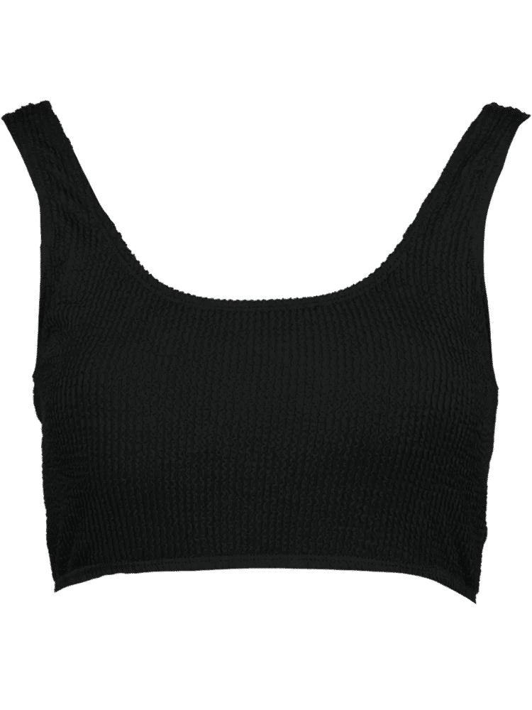 Textured Black Two-Piece Swimsuit