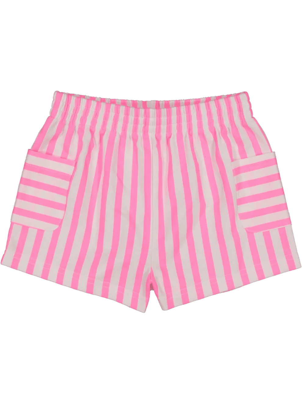 Bright Pink Stripe Casual Shorts