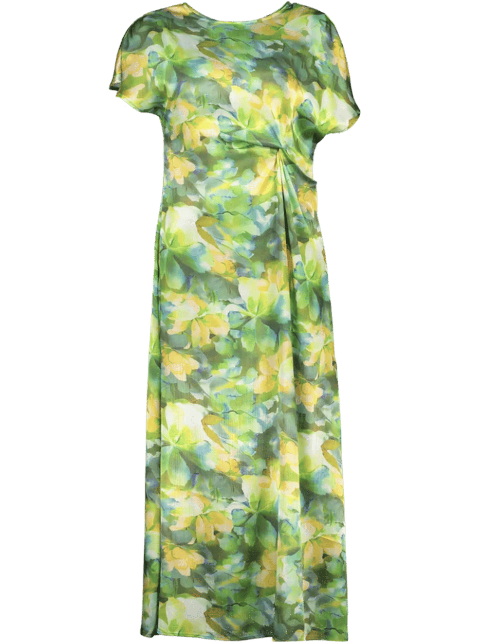Green Floral Print Maxi Dress