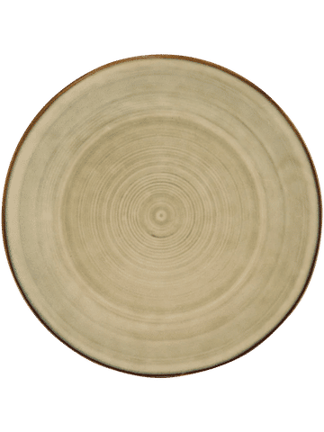 Side Plate With Brown Rim 21cm