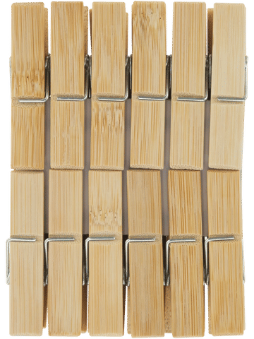 24 Pack Bamboo Pegs