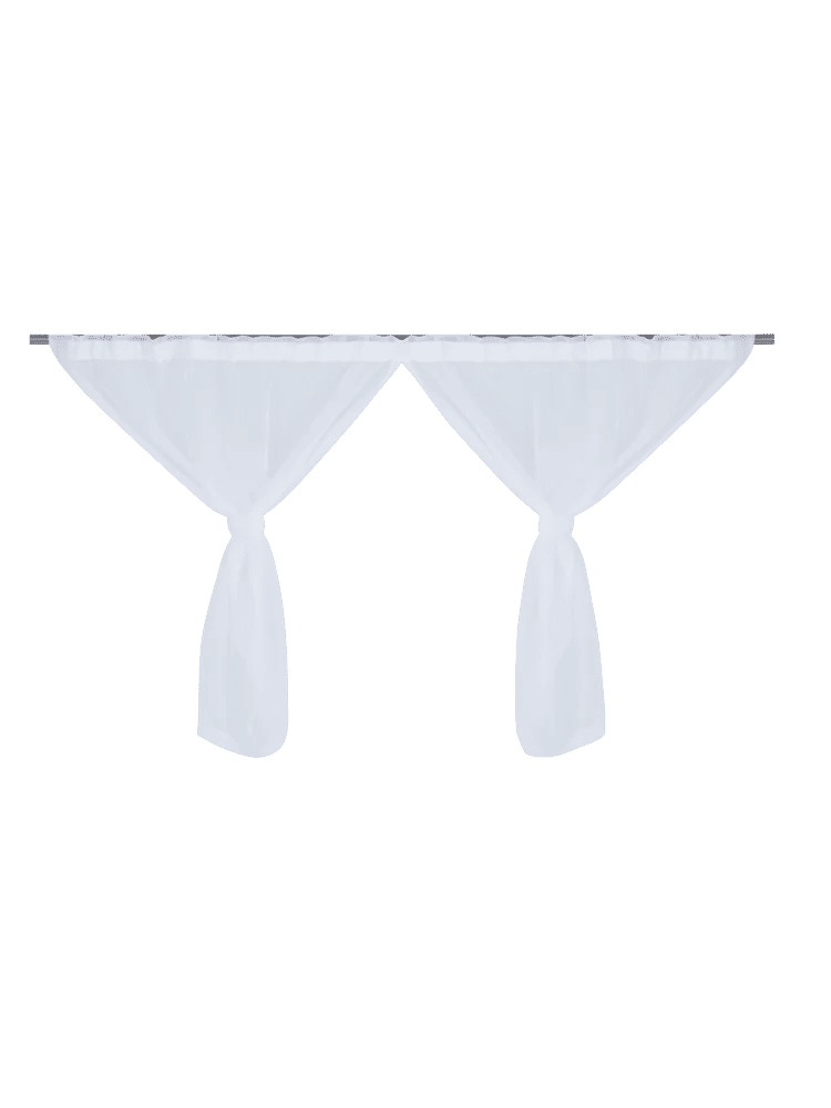 Taped Unlined Sheer Voile Café Set