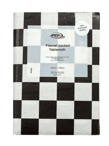 Check Flannel Backed Tablecloth 130x180cm