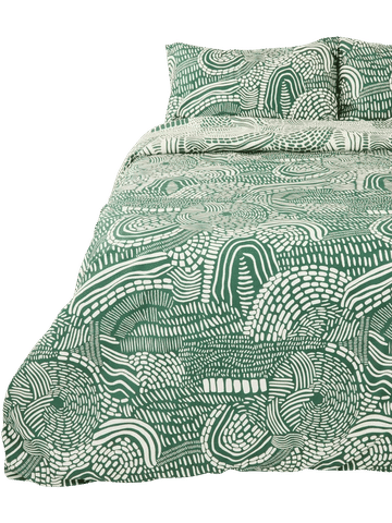 Printed Microfibre Duvet Cover Set Single