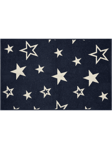 Kids Blue Woven Stars Rug