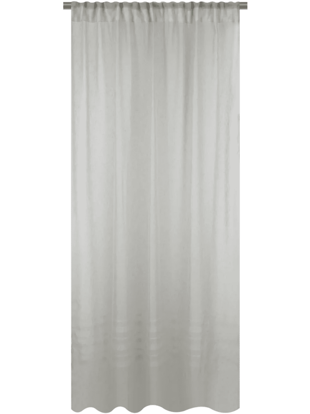 Stripe Linen Sheer Taped Unlined Curtain