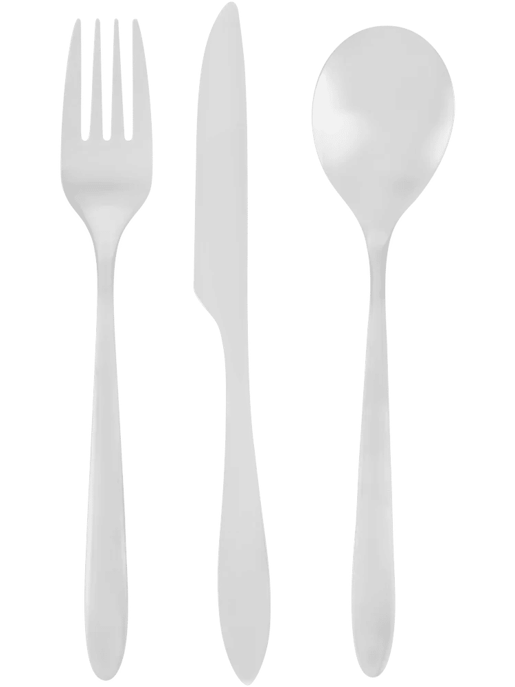 3 Piece Green Stainless Steel Cutlery Set