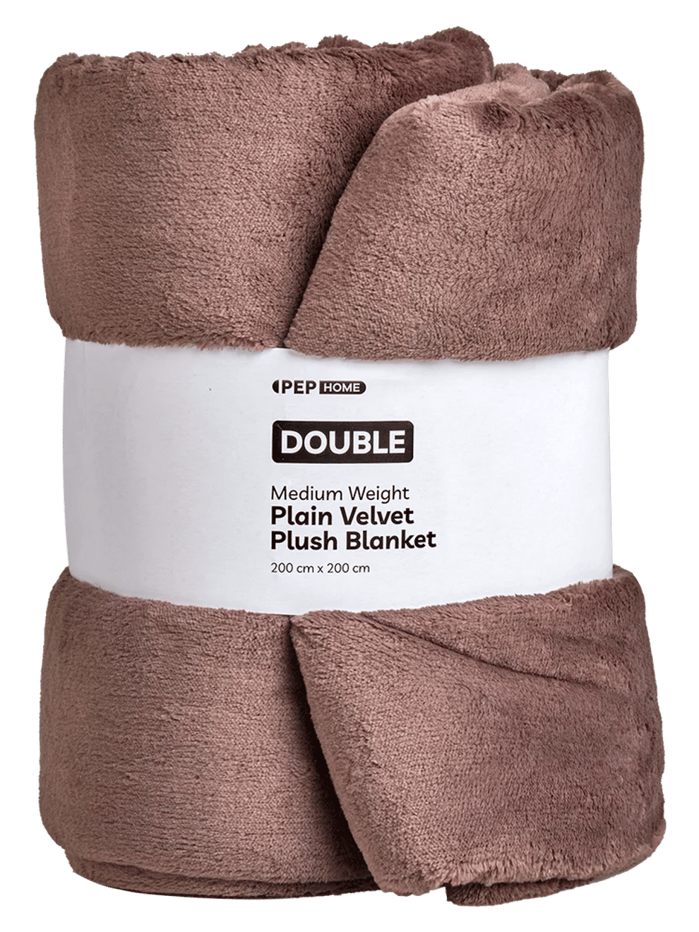 Medium Weight Plain Velvet Plush Double Blanket