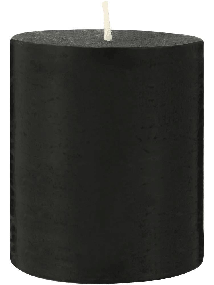 Small Black Pillar Candle