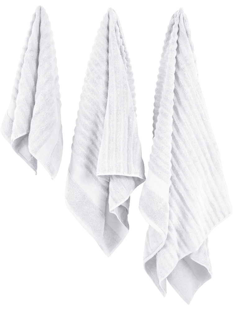 White Ripple Zero Twist Bath Sheet