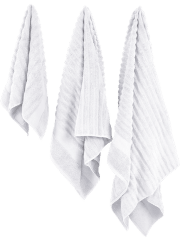 White Ripple Zero Twist Bath Sheet