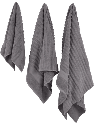 Charcoal Ripple Zero Twist Bath Towel