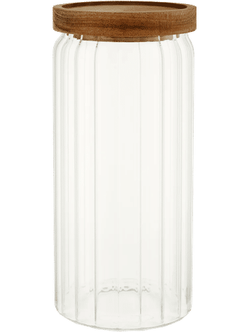 Glass Canister With Acacia Lid 20x9cm
