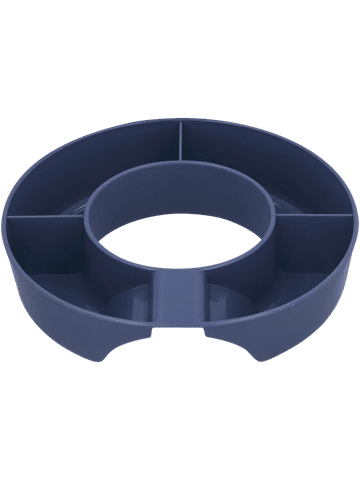 Blue Plastic Tumbler Glass Snack Tray