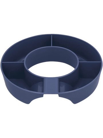 Blue Plastic Tumbler Glass Snack Tray