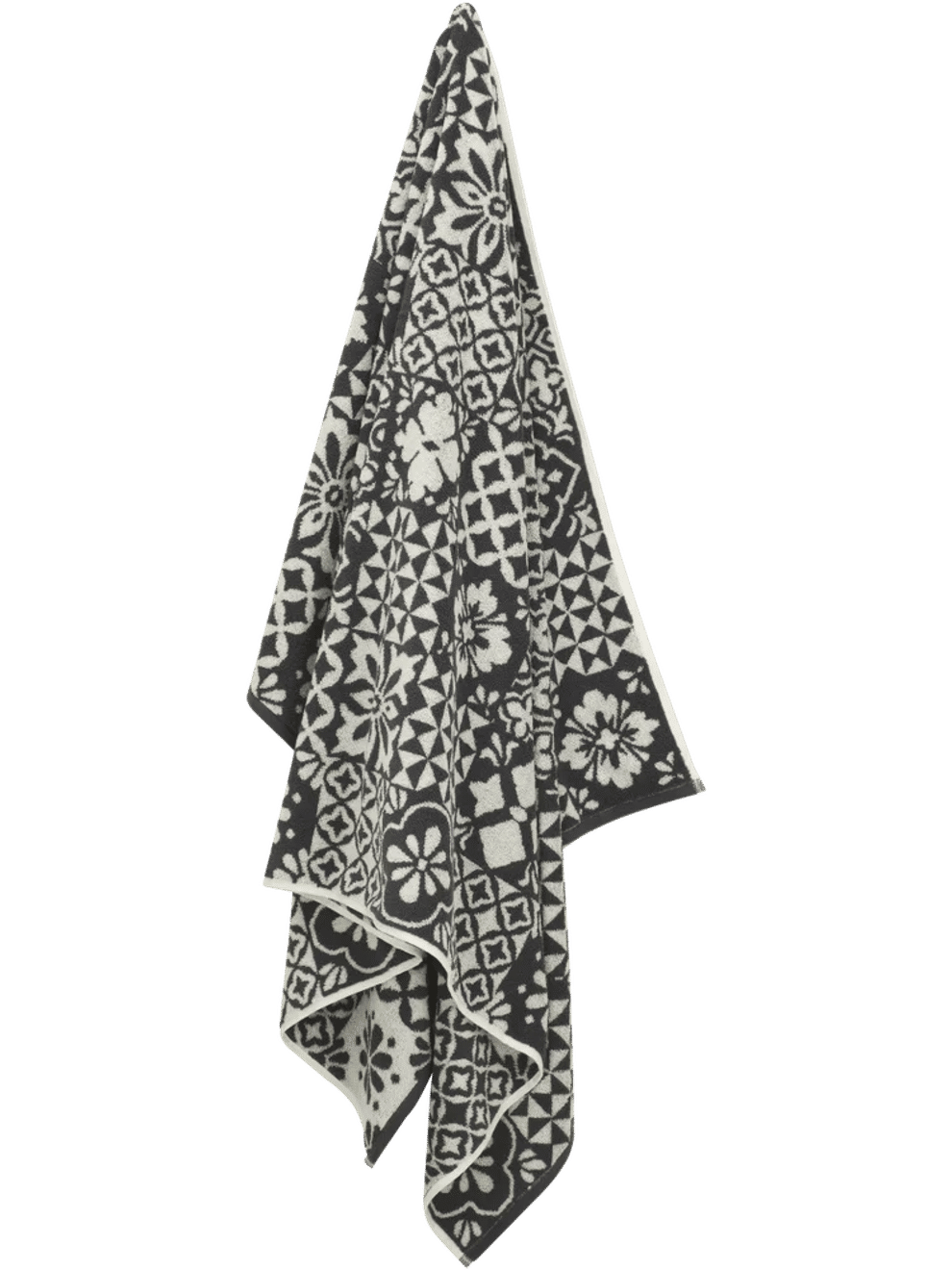 Decorative Charcoal Bath Sheet