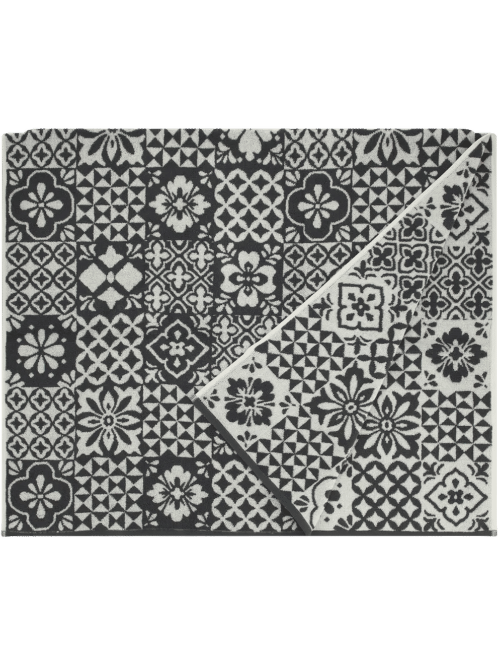 Decorative Charcoal Bath Sheet (3)
