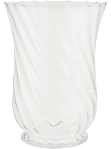 Striped Glass Vase 11x11x15cm