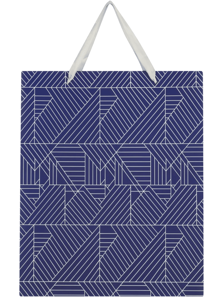 Blue Geometric And Squiggle Gift Bag
