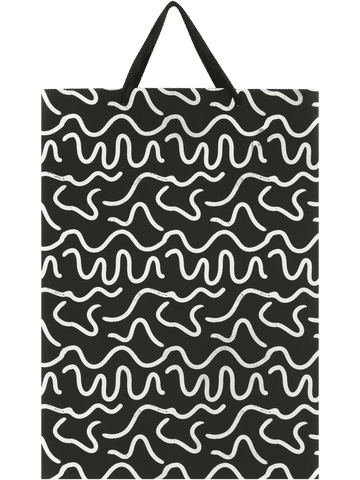 Blue Geometric And Squiggle Gift Bag