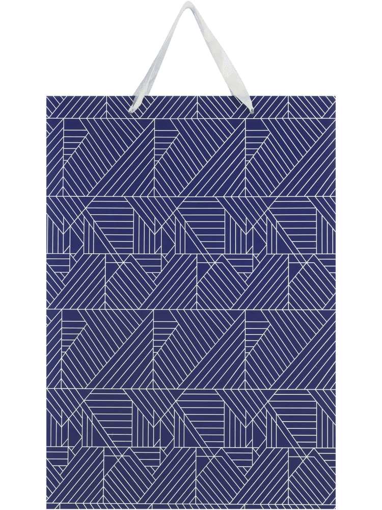 Blue Geometric And Squiggle Gift Bag (1)