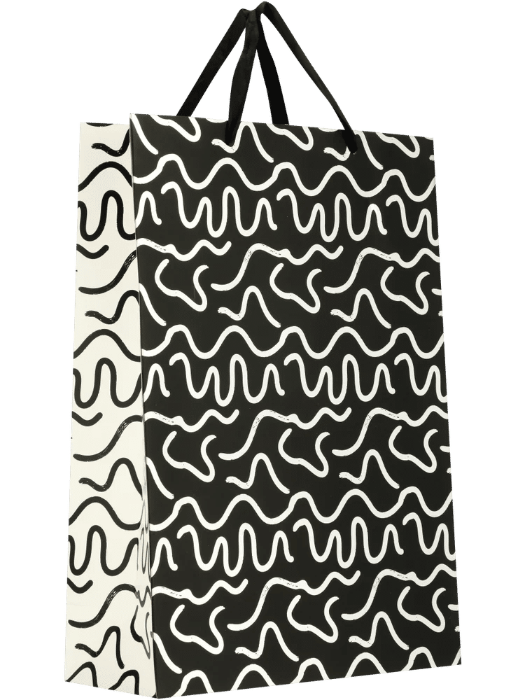 Blue Geometric And Squiggle Gift Bag (2)