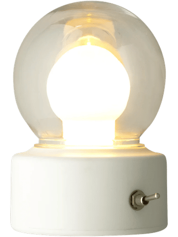 White Battery Operated Globe Light Warm