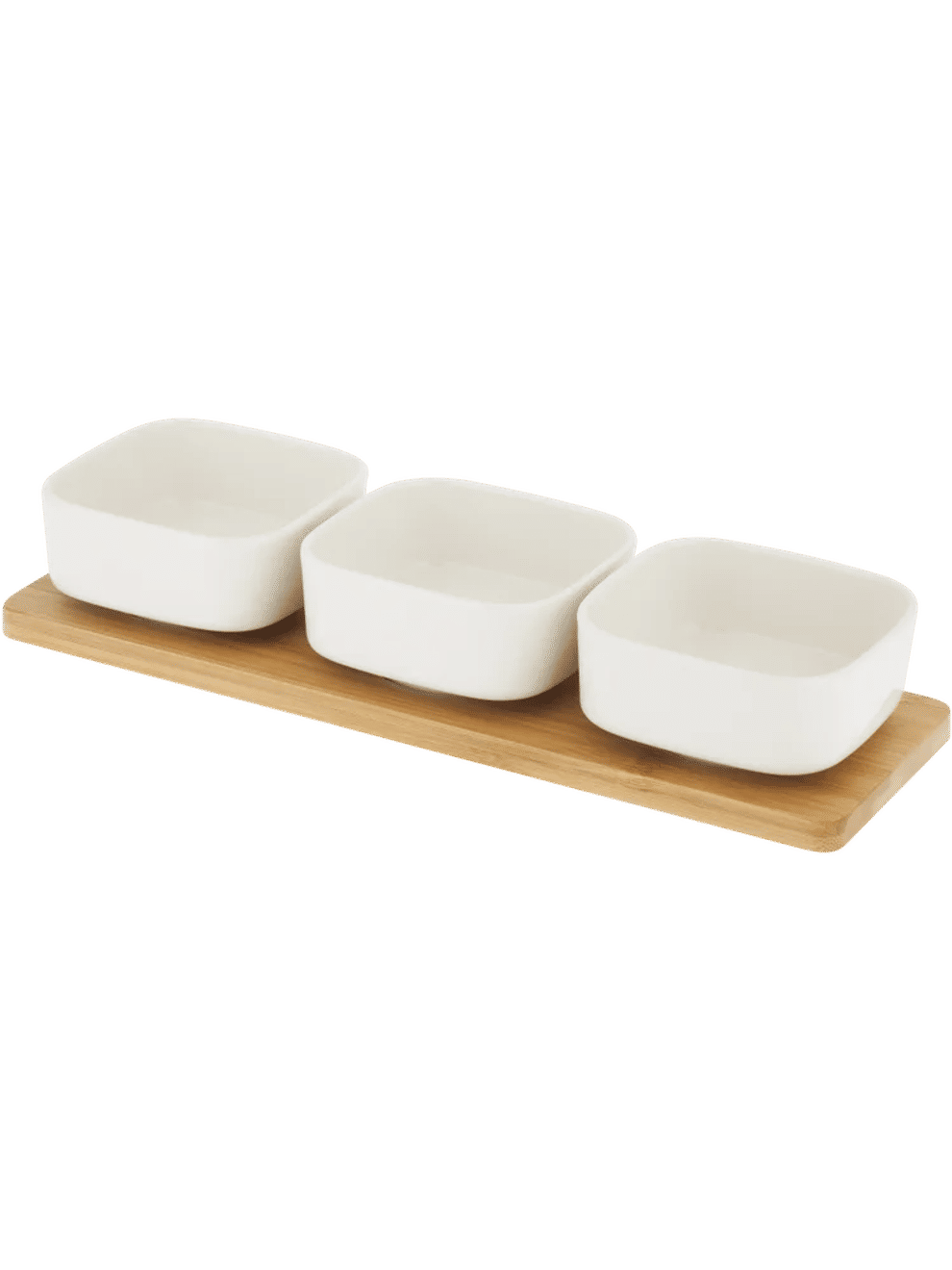 Snack Bowls Set With Bamboo Board 30x9x1cm (1)