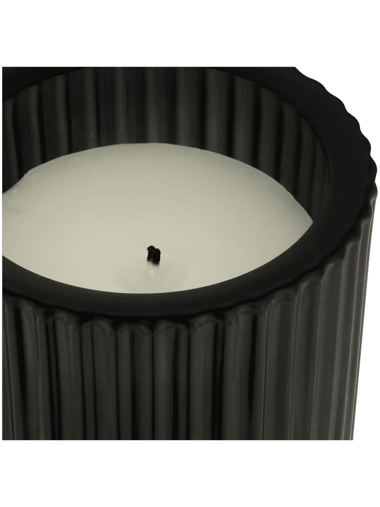 Black Textured Glass Candle (1)