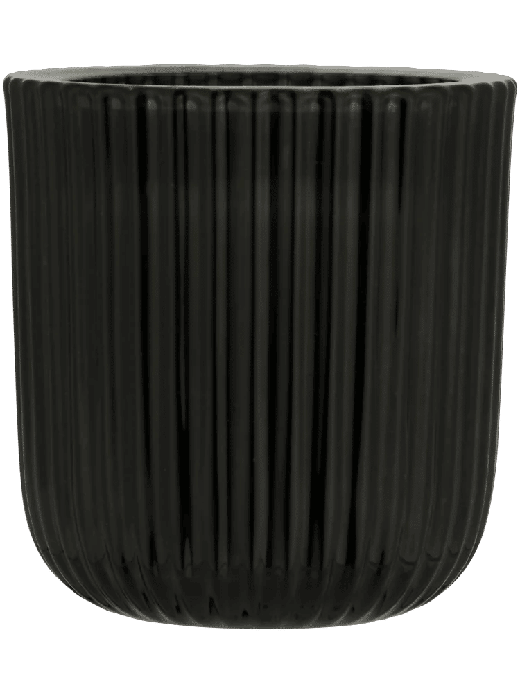 Black Textured Glass Candle