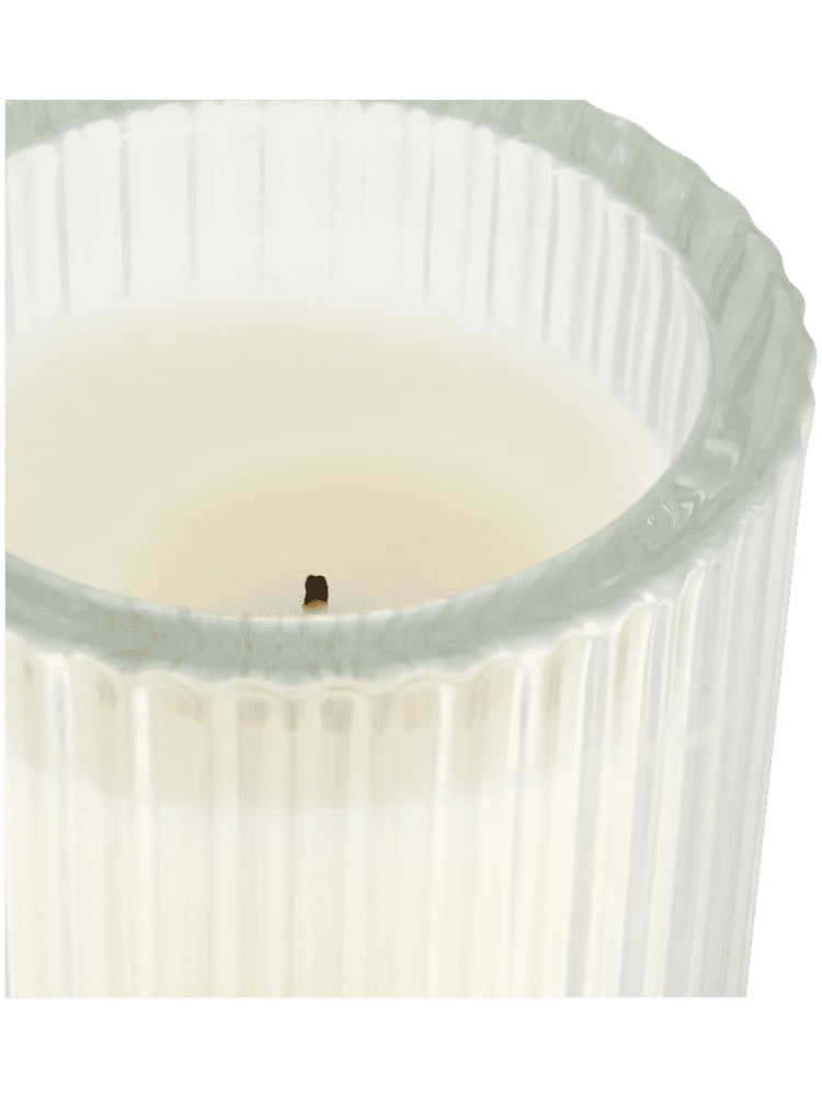 White Textured Glass Candle (1)
