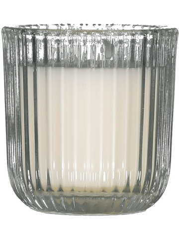 White Textured Glass Candle