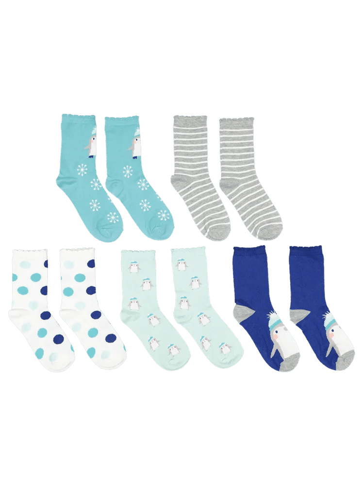 Graphic Crew Socks 5 Pack