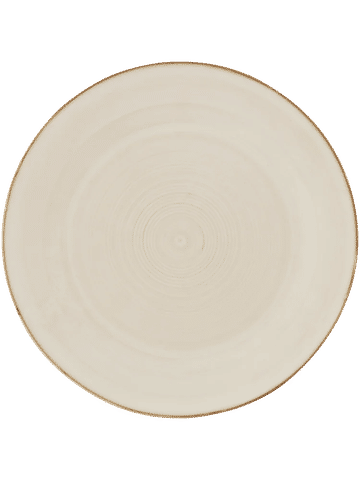 Side Plate With Brown Rim 21cm