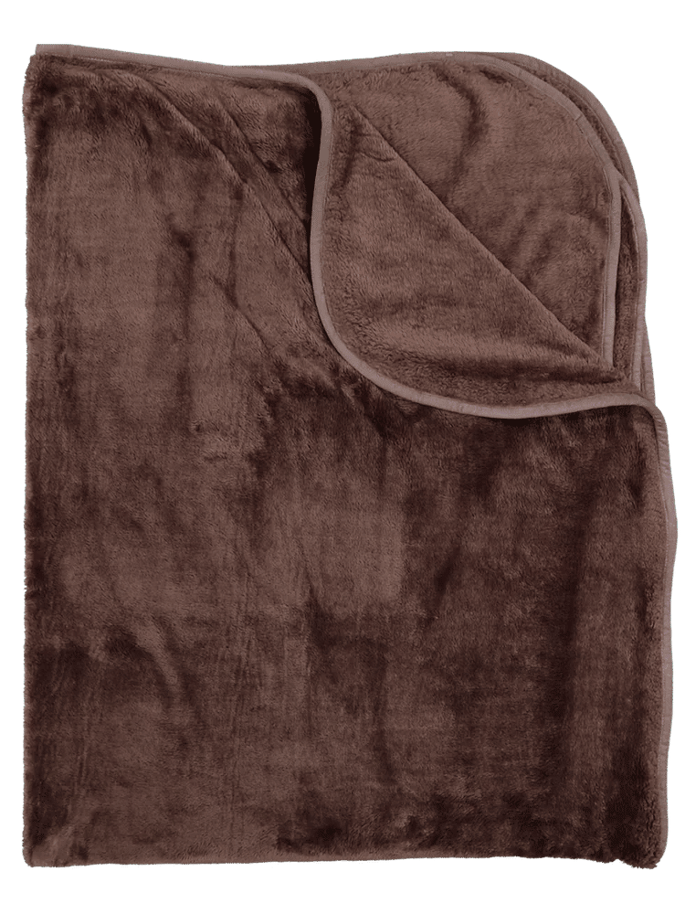 Brown Plush Flannel Queen Blanket