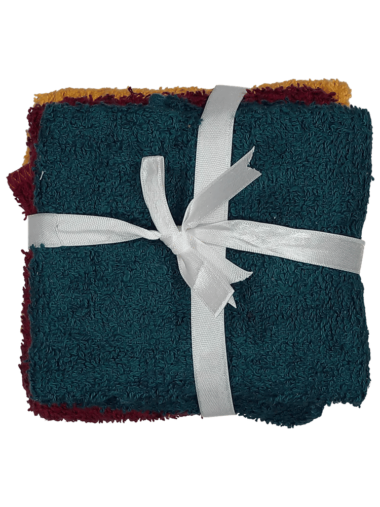 3 Pack Plain Assorted Face Cloths