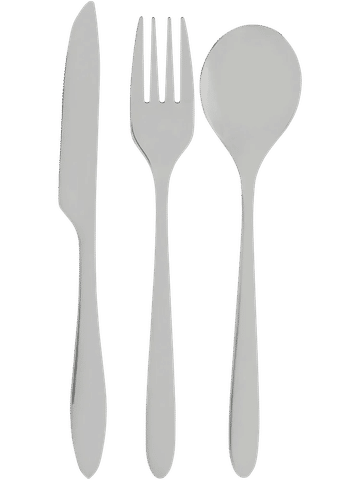 3 Piece Natural Stainless Steel Cutlery Set